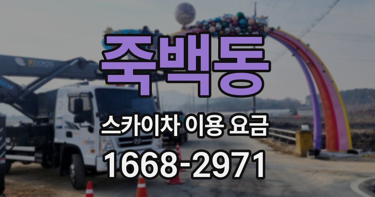 죽백동 스카이차 이용 요금