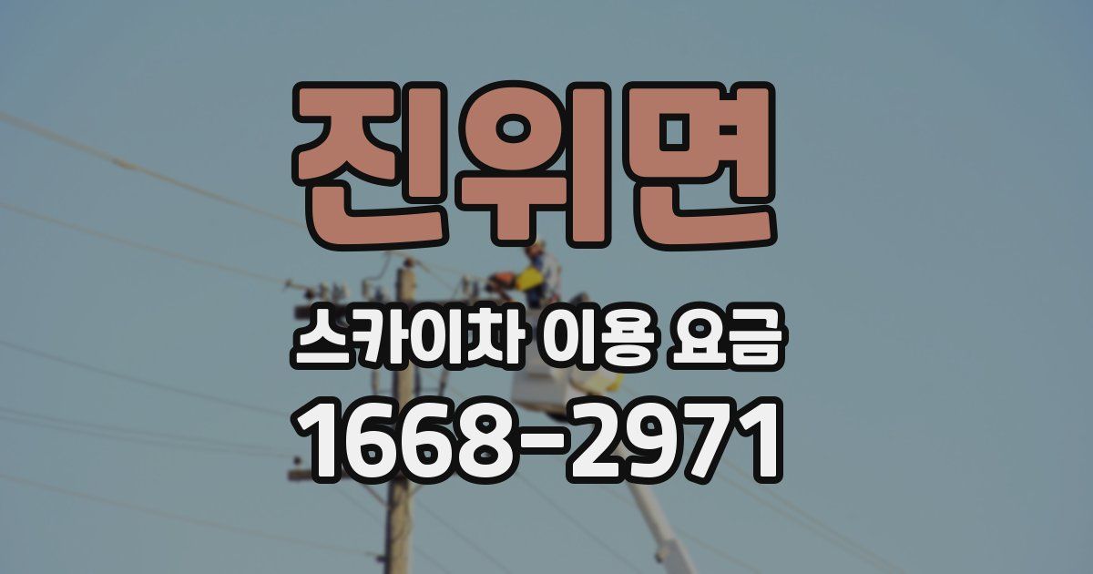 진위면 스카이차 이용 요금