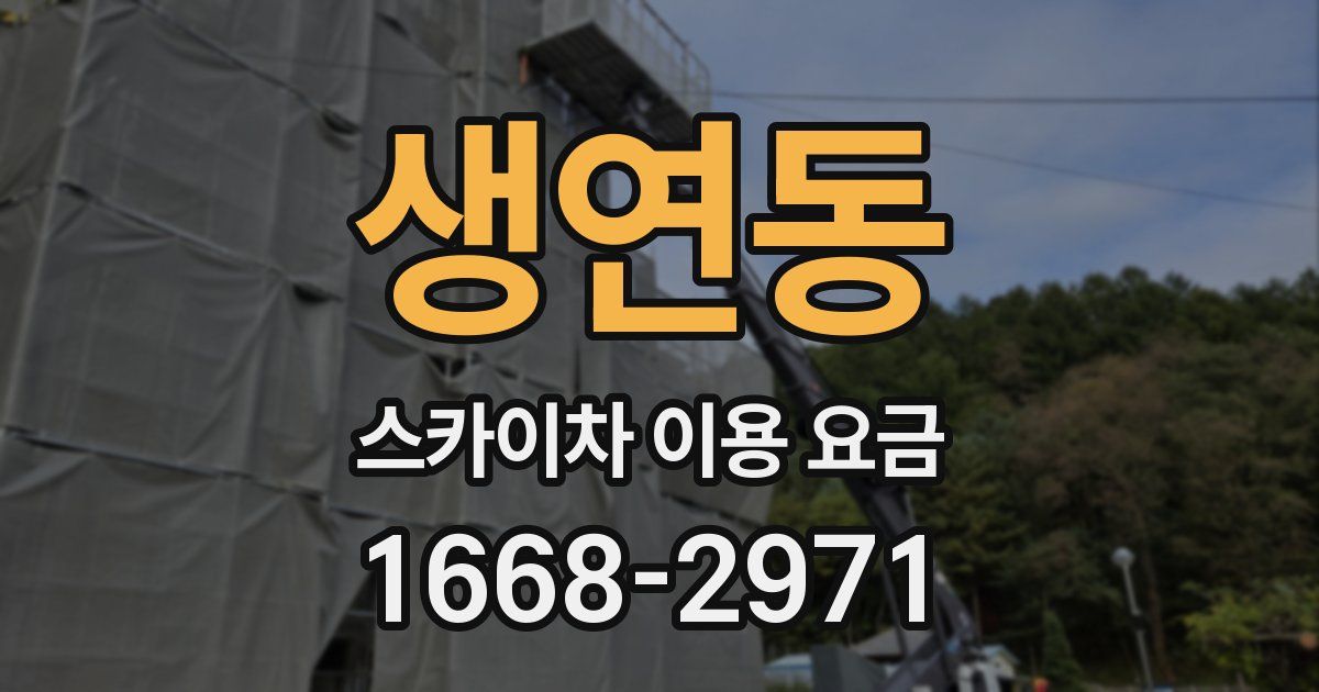 생연동 스카이차 이용 요금