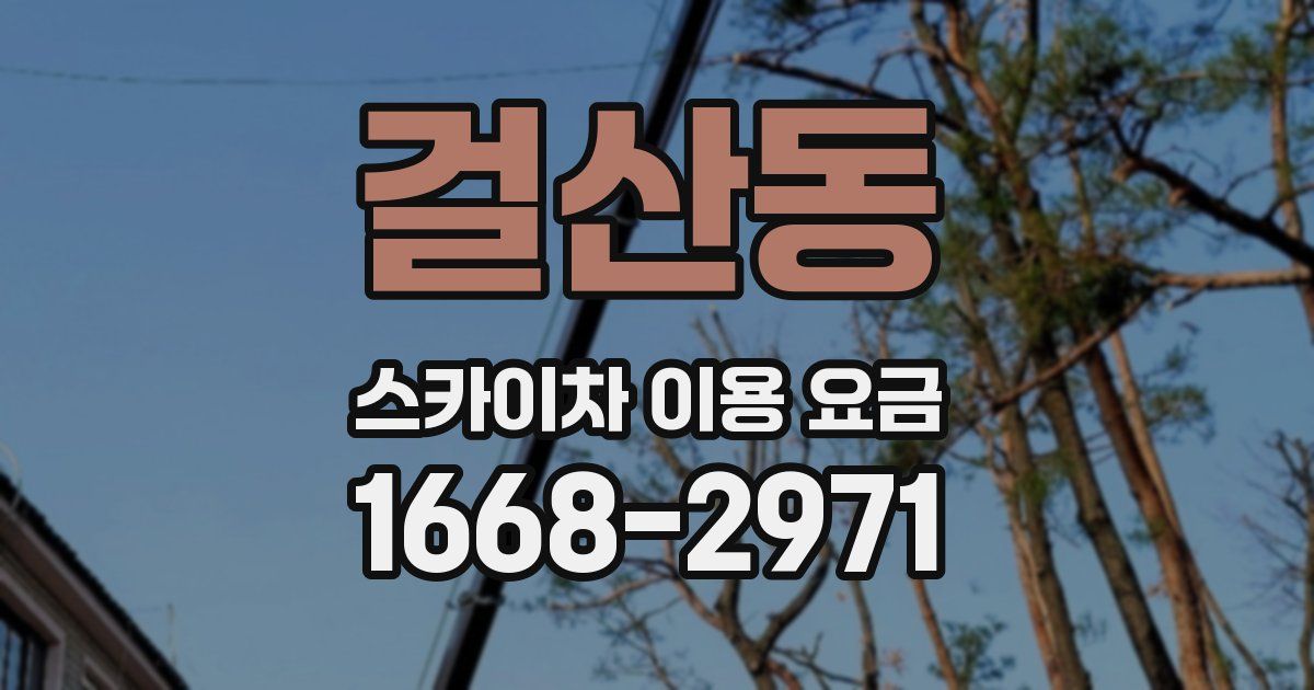 걸산동 스카이차 이용 요금