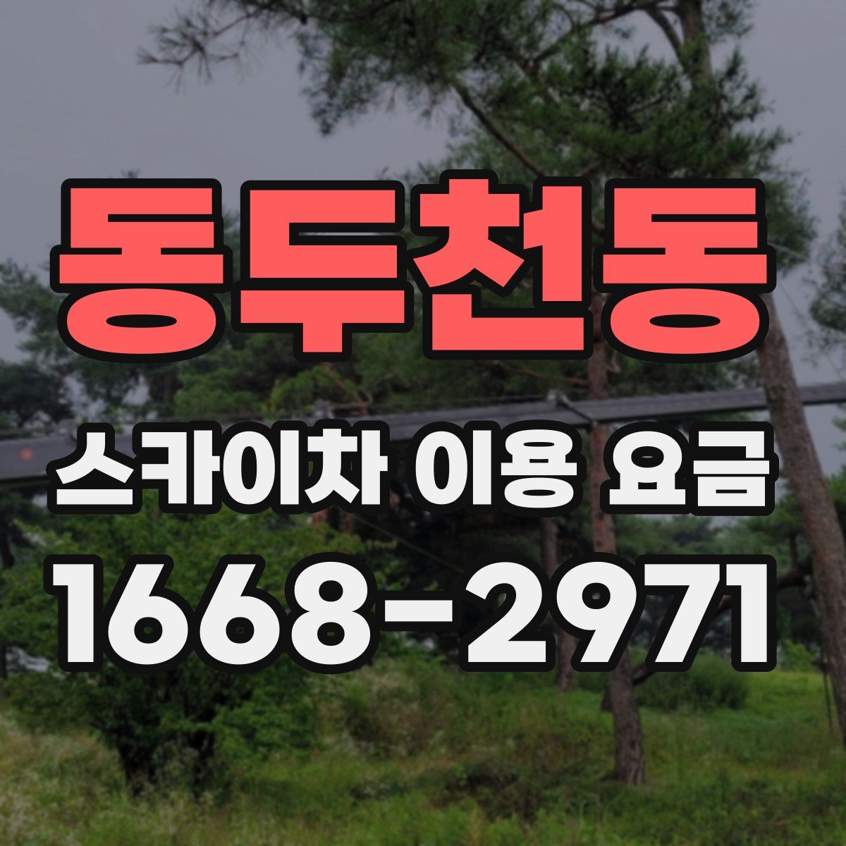 동두천동 스카이차 이용 요금