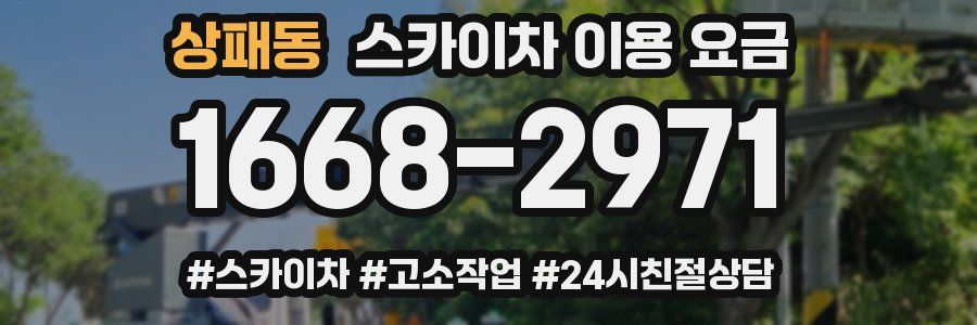 상패동 스카이차 이용 요금