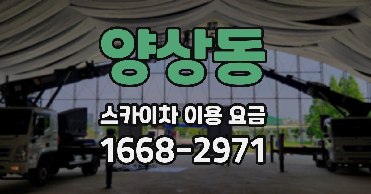양상동 스카이차 이용 요금