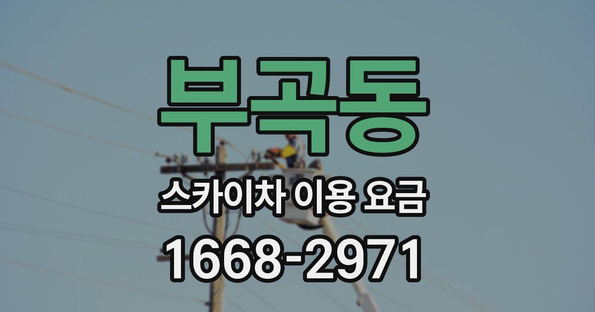 부곡동 스카이차 이용 요금