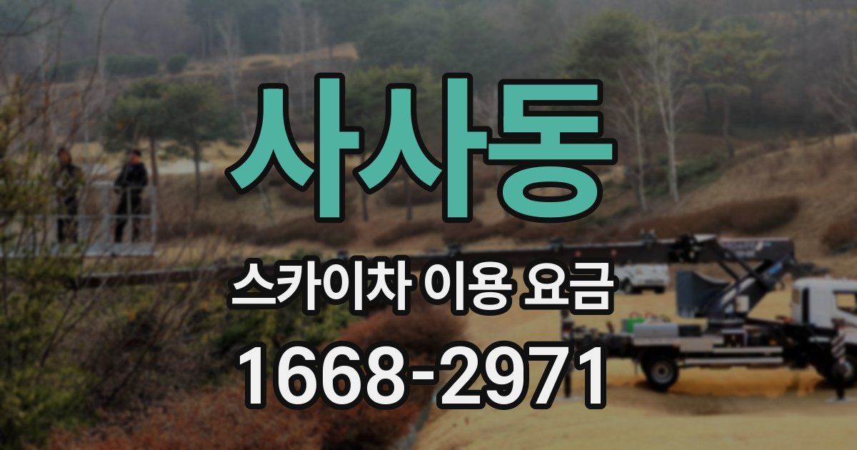 사사동 스카이차 이용 요금
