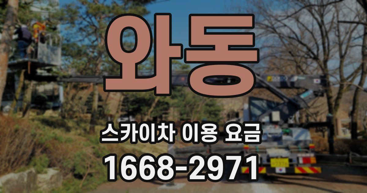 와동 스카이차 이용 요금