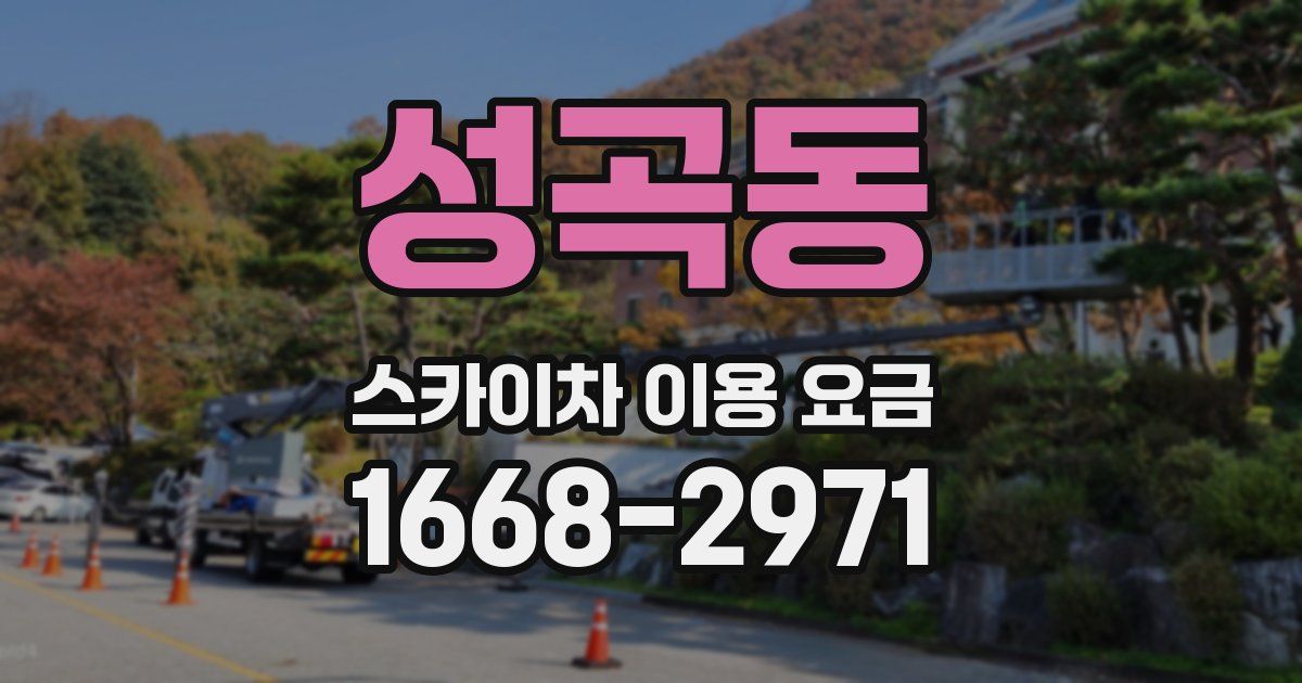 성곡동 스카이차 이용 요금