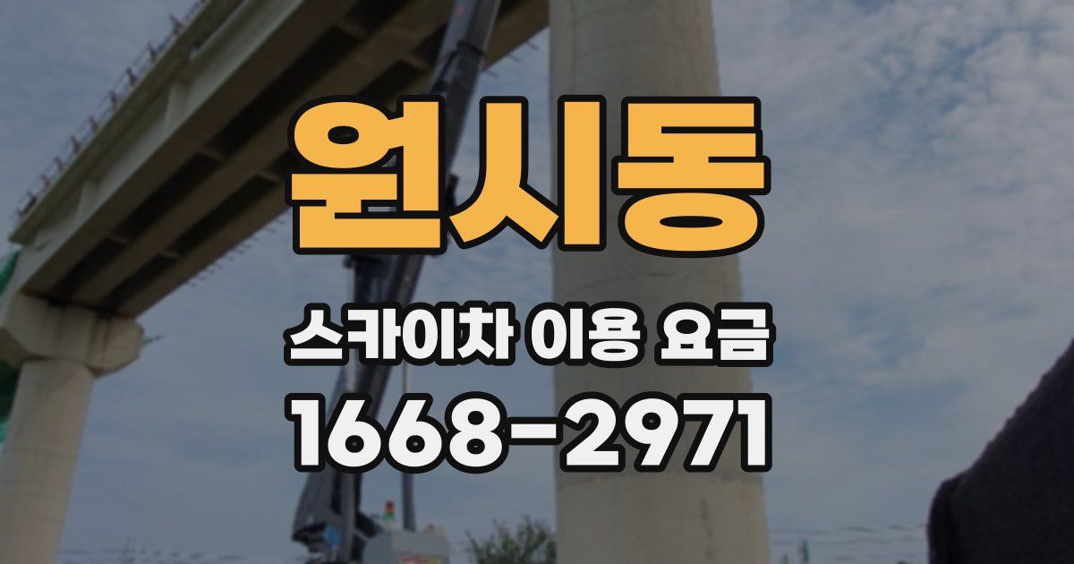 원시동 스카이차 이용 요금