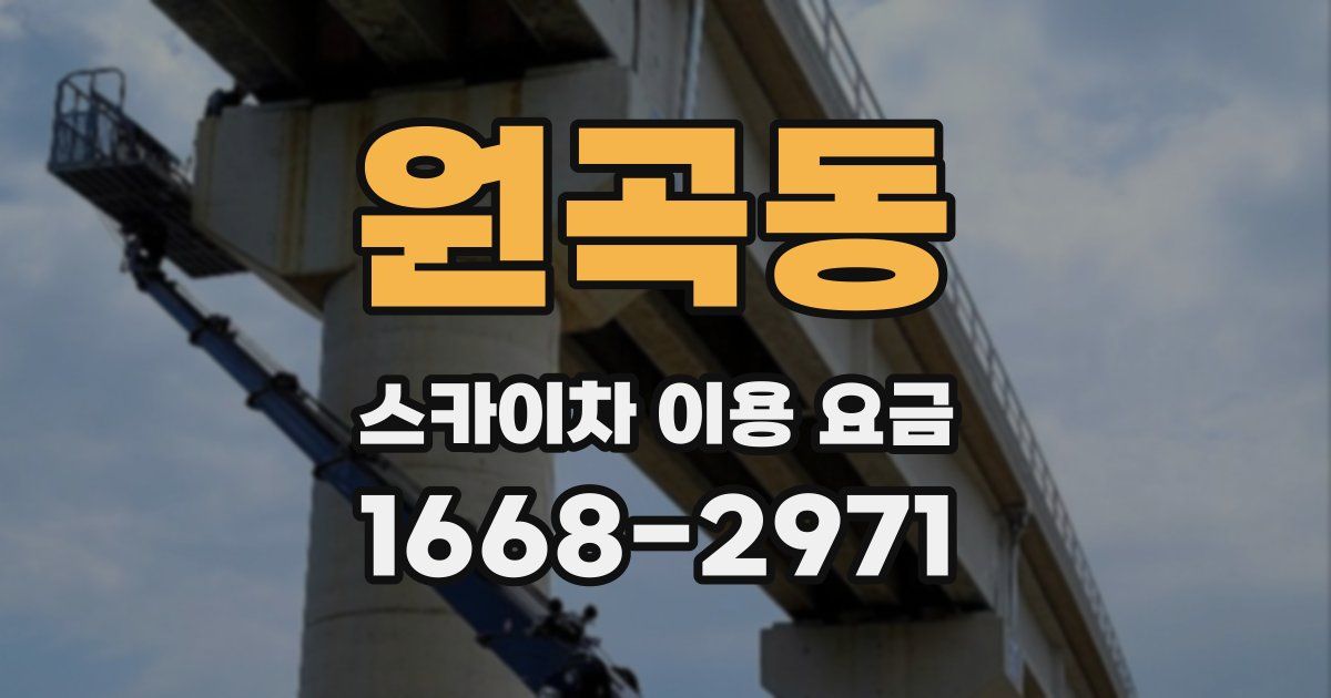 원곡동 스카이차 이용 요금