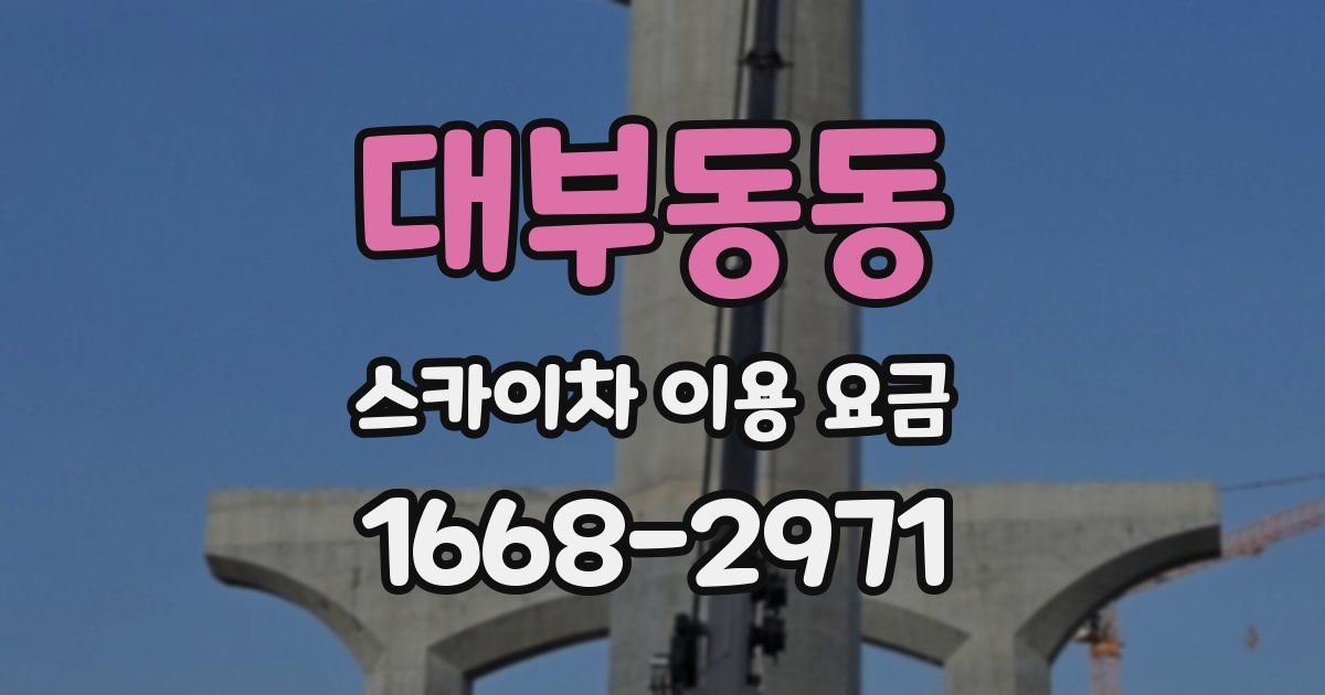 대부동동 스카이차 이용 요금