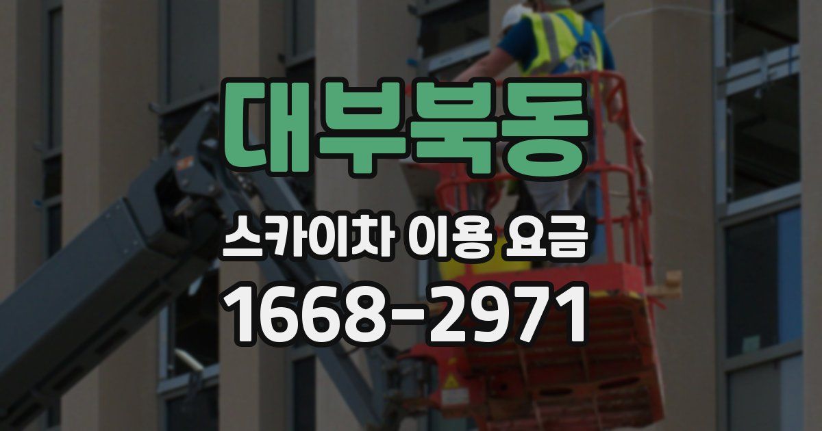 대부북동 스카이차 이용 요금