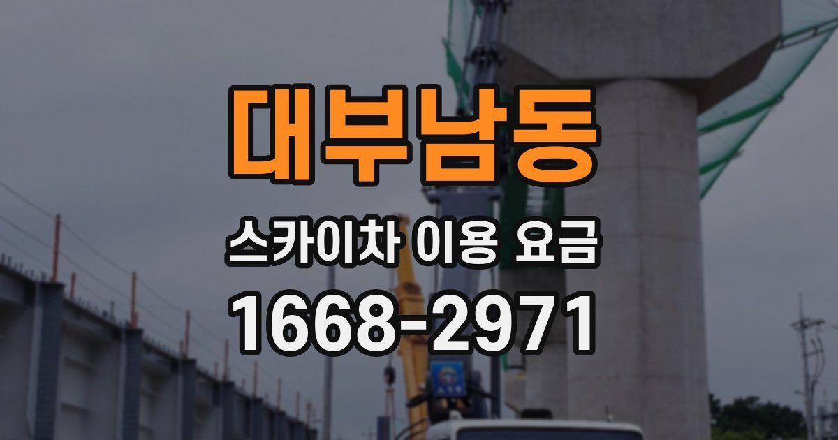 대부남동 스카이차 이용 요금