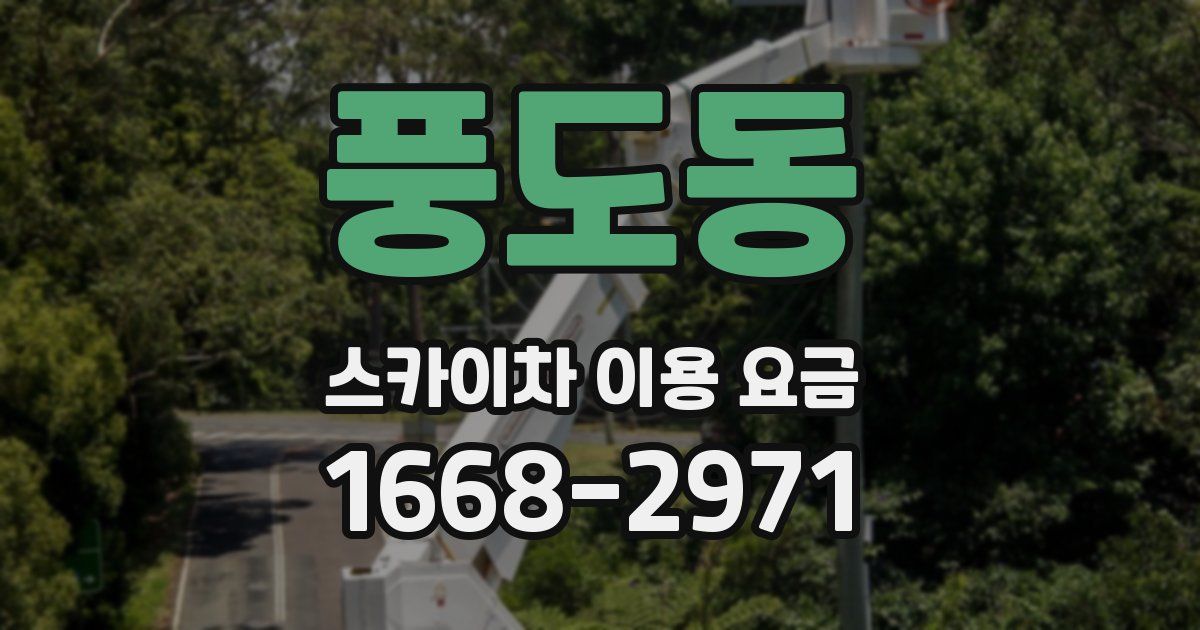 풍도동 스카이차 이용 요금