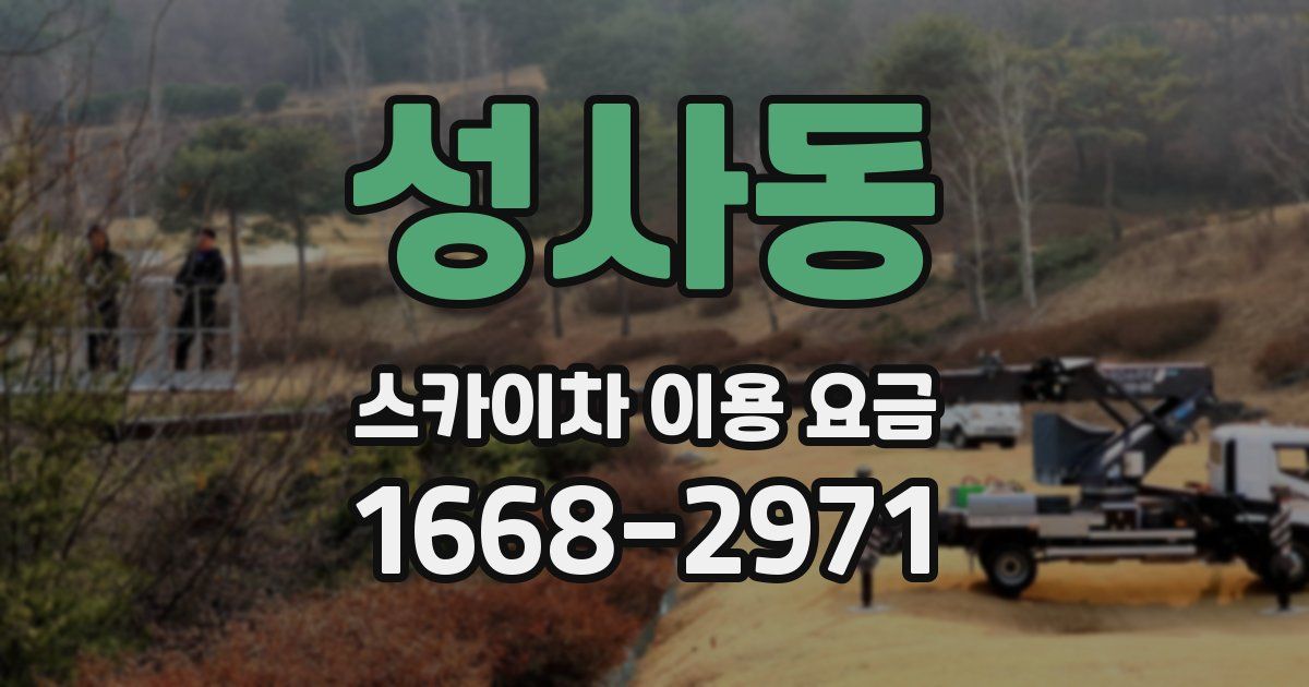 성사동 스카이차 이용 요금