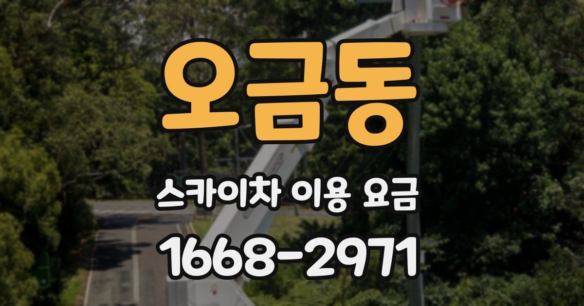 오금동 스카이차 이용 요금