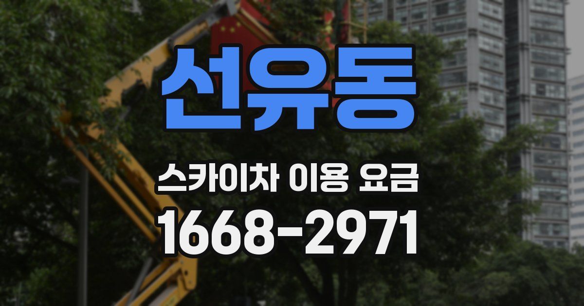 선유동 스카이차 이용 요금