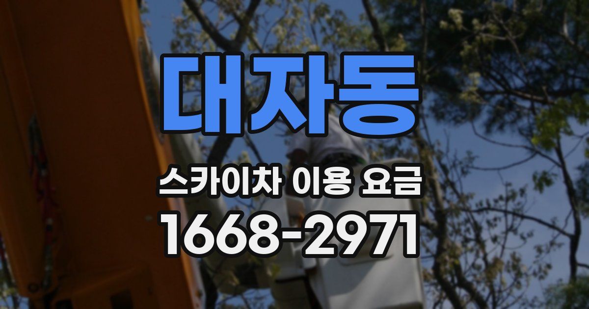 대자동 스카이차 이용 요금