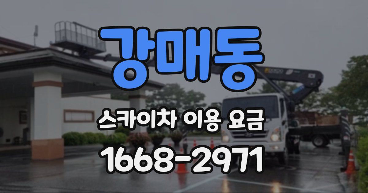 강매동 스카이차 이용 요금
