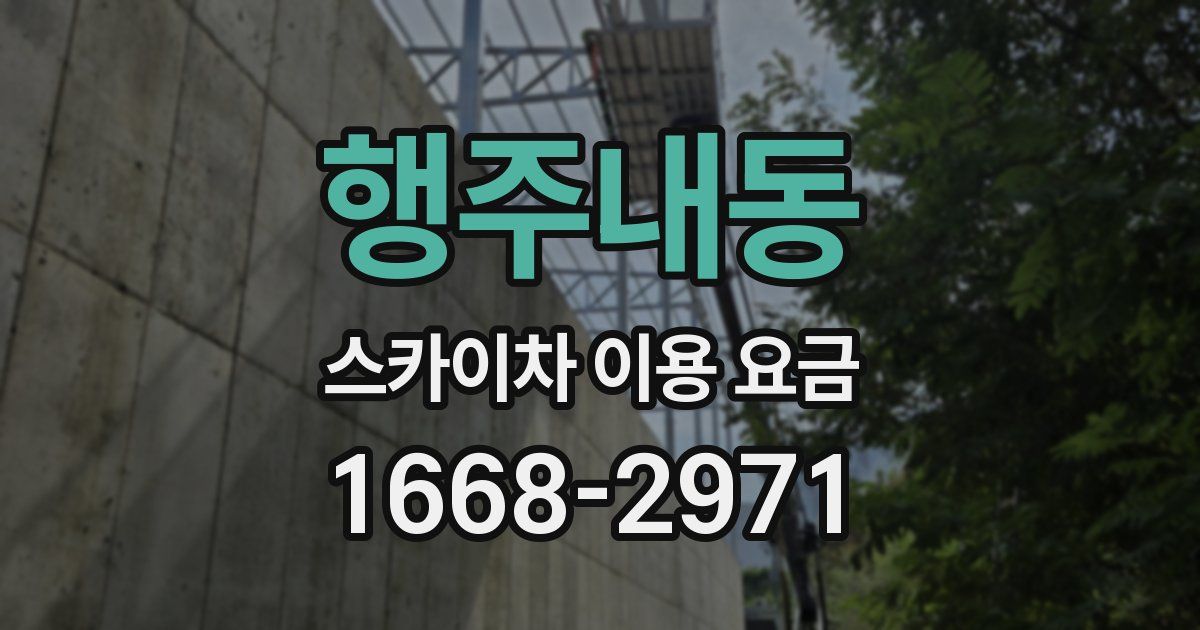 행주내동 스카이차 이용 요금