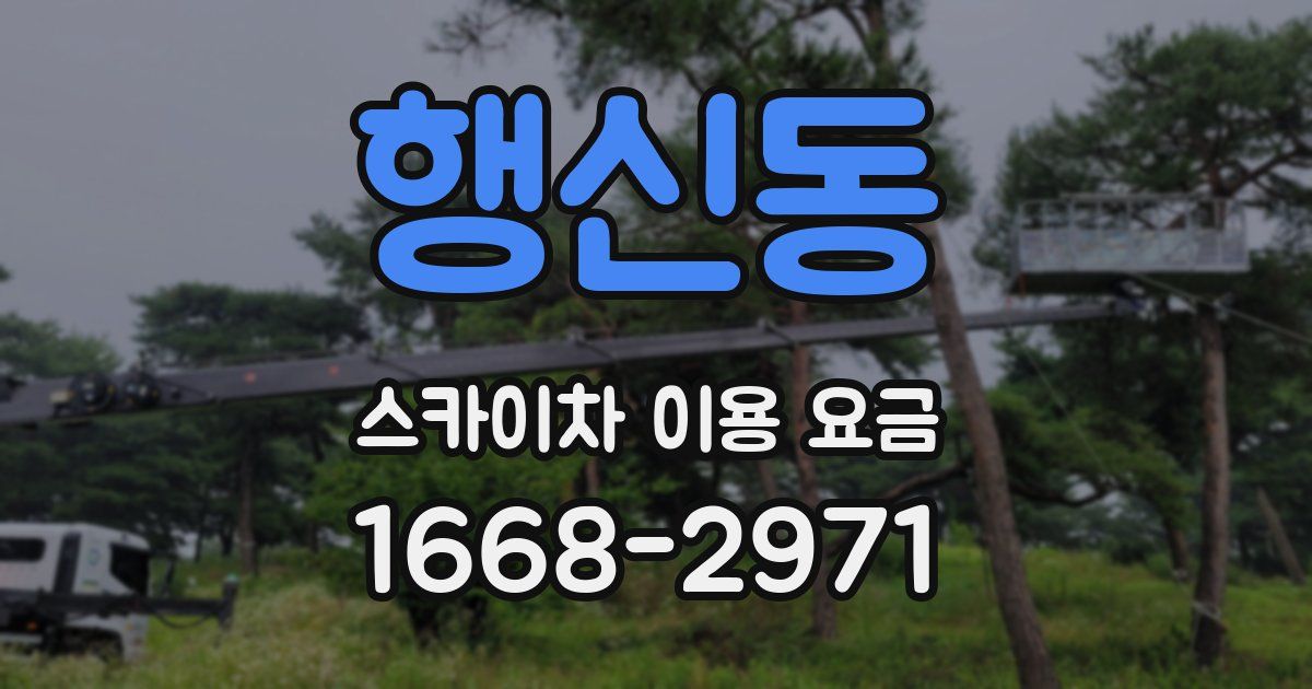 행신동 스카이차 이용 요금