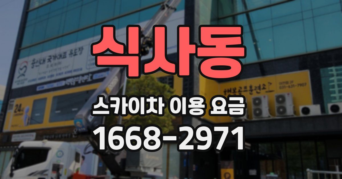 식사동 스카이차 이용 요금