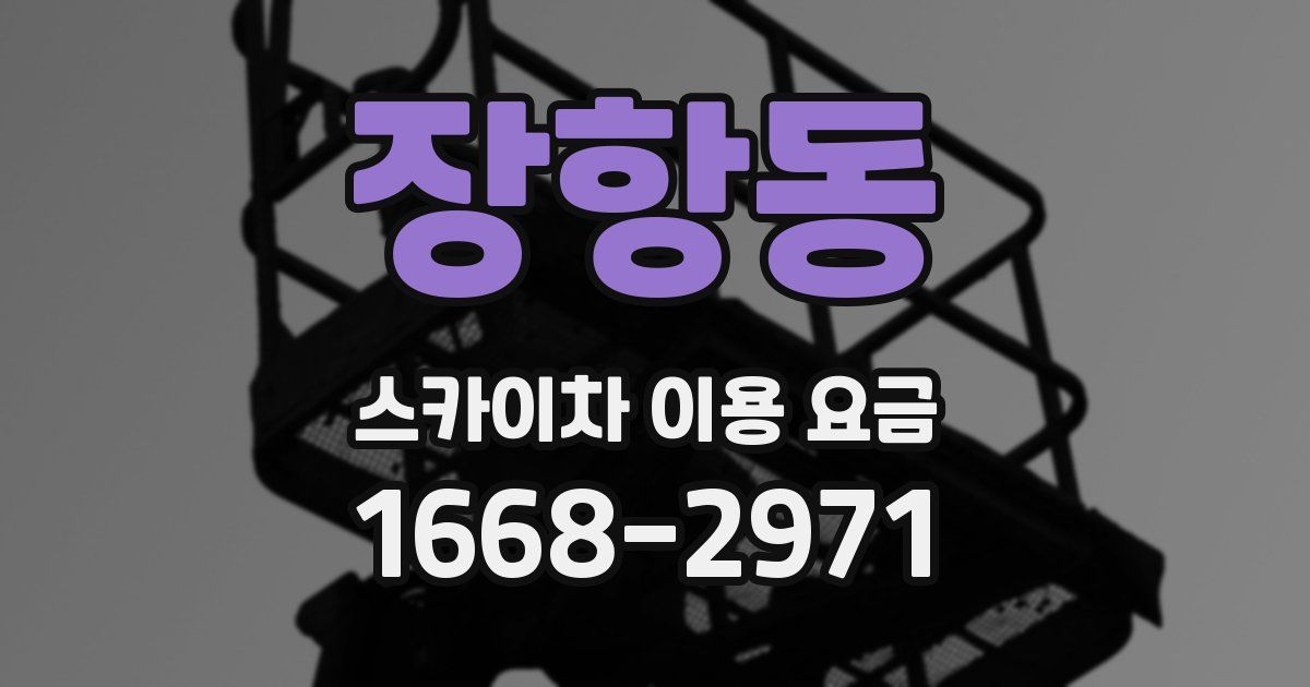장항동 스카이차 이용 요금