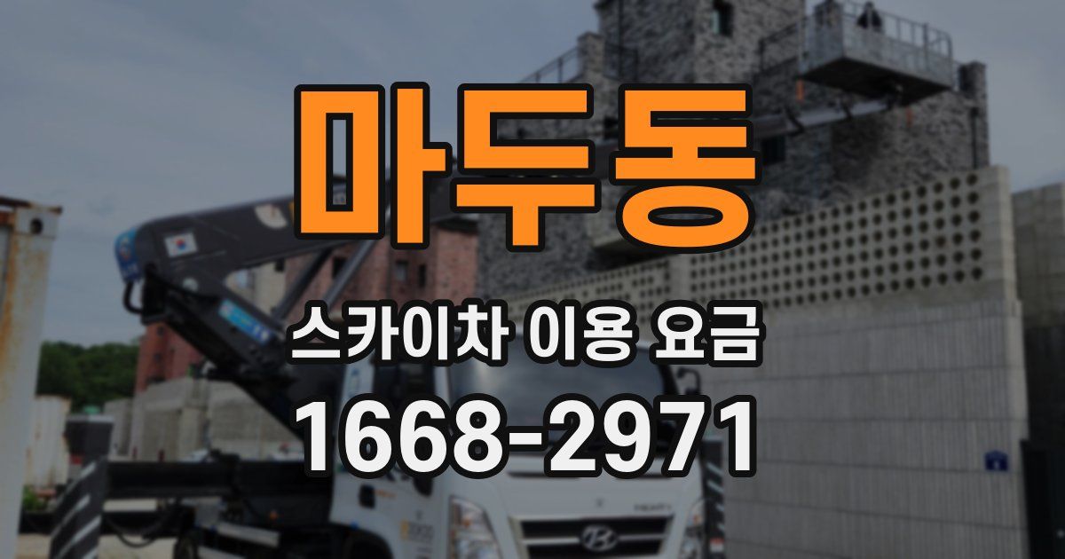 마두동 스카이차 이용 요금