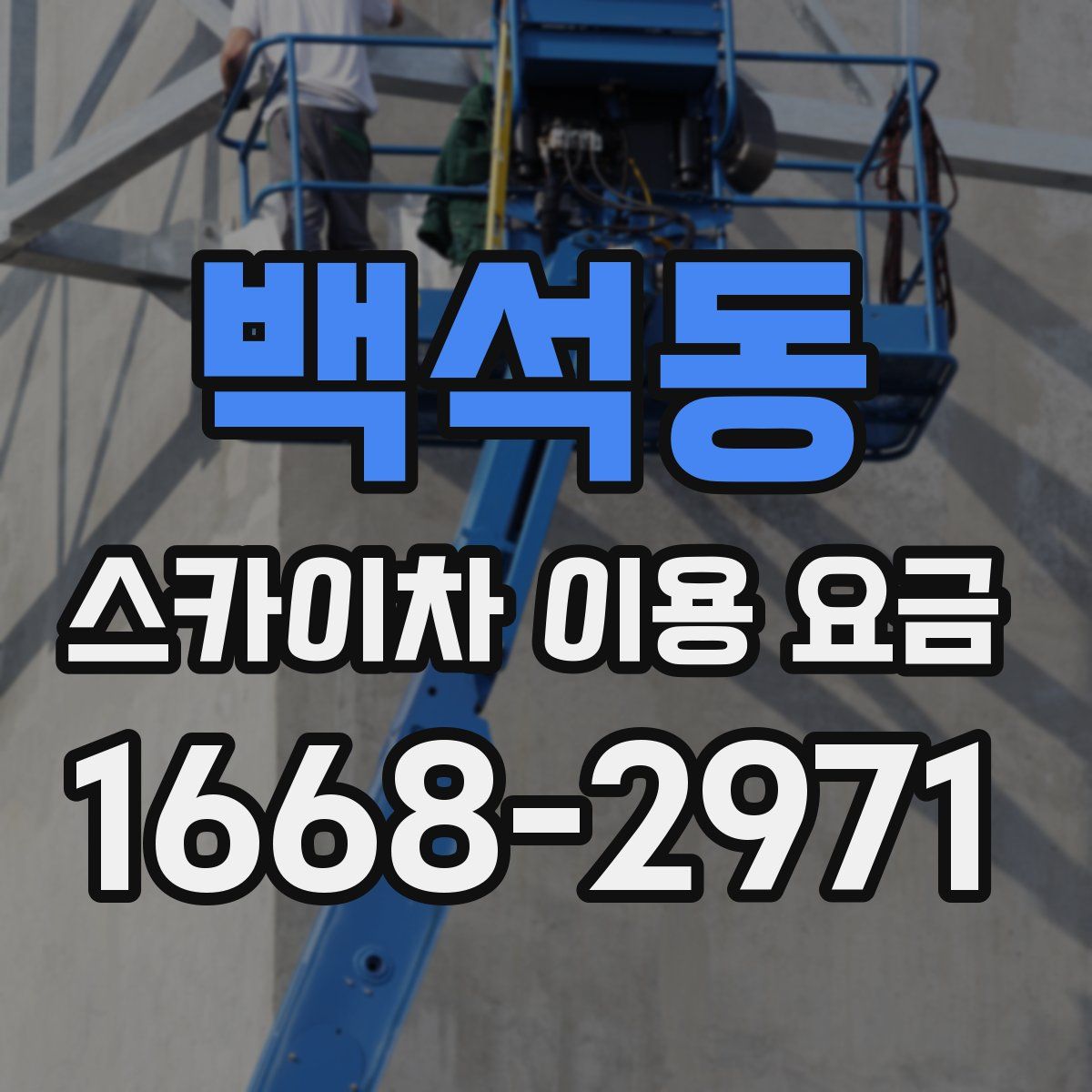 백석동 스카이차 이용 요금