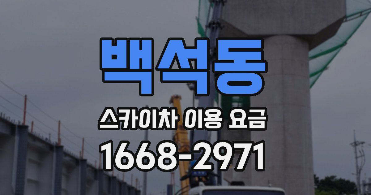 백석동 스카이차 이용 요금
