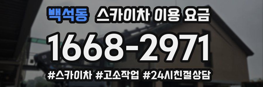백석동 스카이차 이용 요금