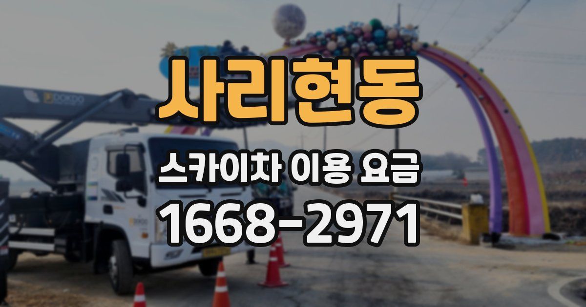 사리현동 스카이차 이용 요금