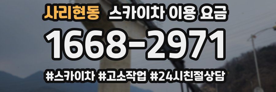 사리현동 스카이차 이용 요금