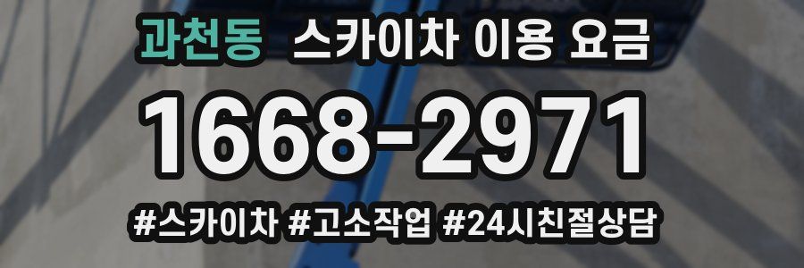 과천동 스카이차 이용 요금