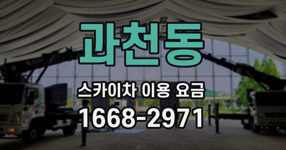 과천동 스카이차 이용 요금