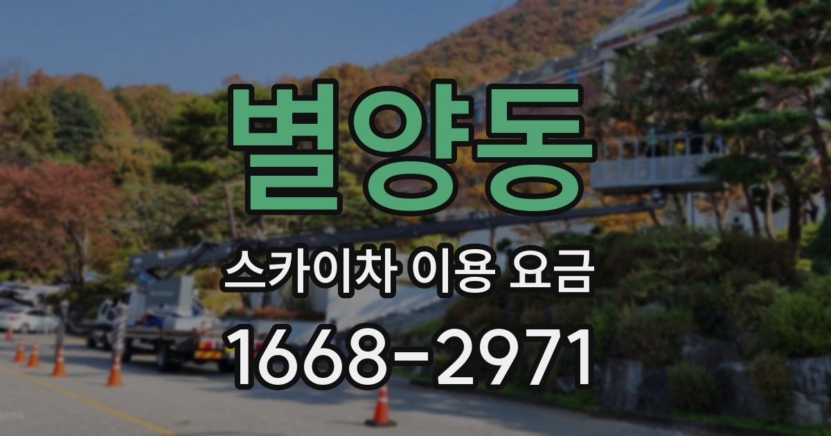 별양동 스카이차 이용 요금