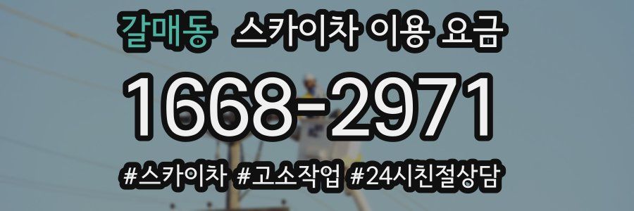 갈매동 스카이차 이용 요금