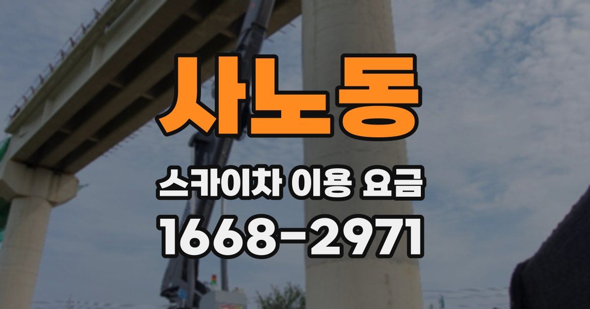 사노동 스카이차 이용 요금
