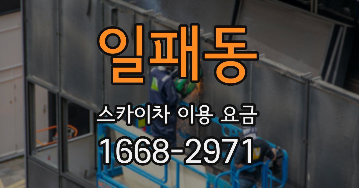 일패동 스카이차 이용 요금