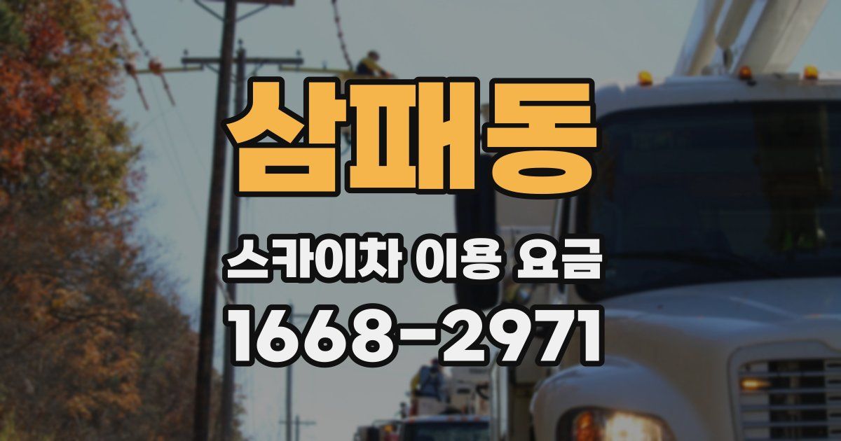 삼패동 스카이차 이용 요금