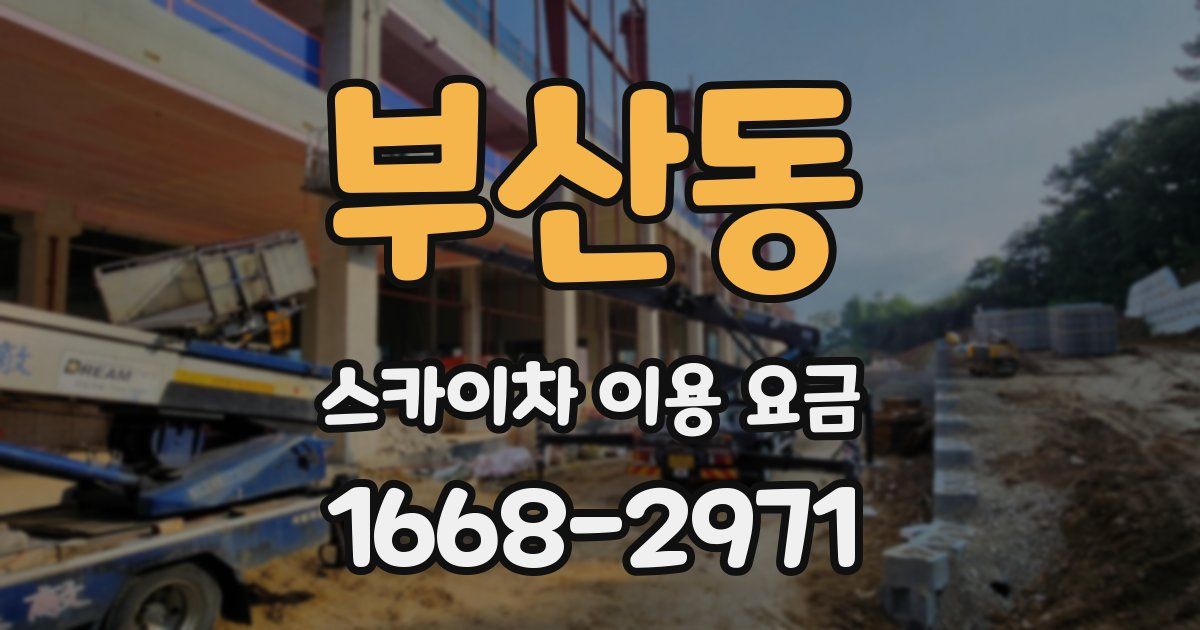 부산동 스카이차 이용 요금