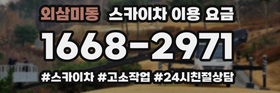 외삼미동 스카이차 이용 요금