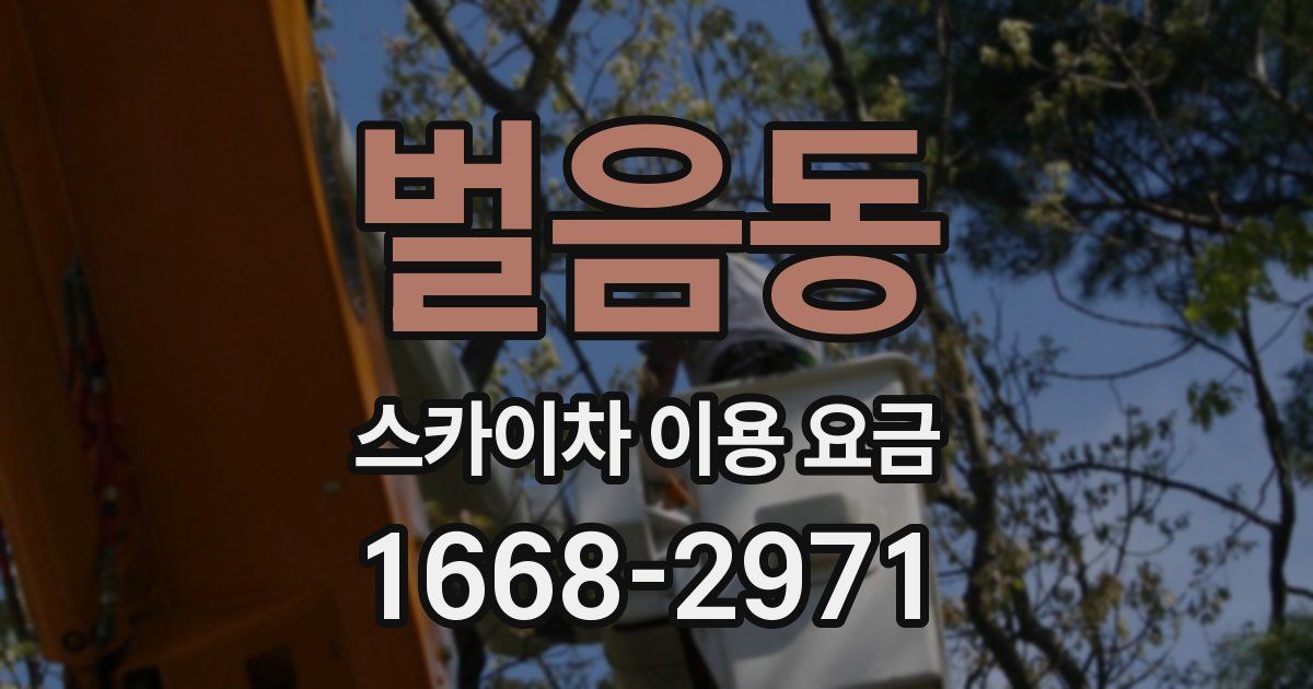 벌음동 스카이차 이용 요금