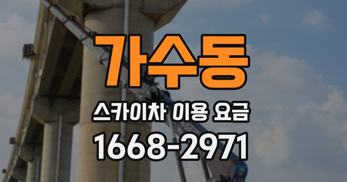 가수동 스카이차 이용 요금