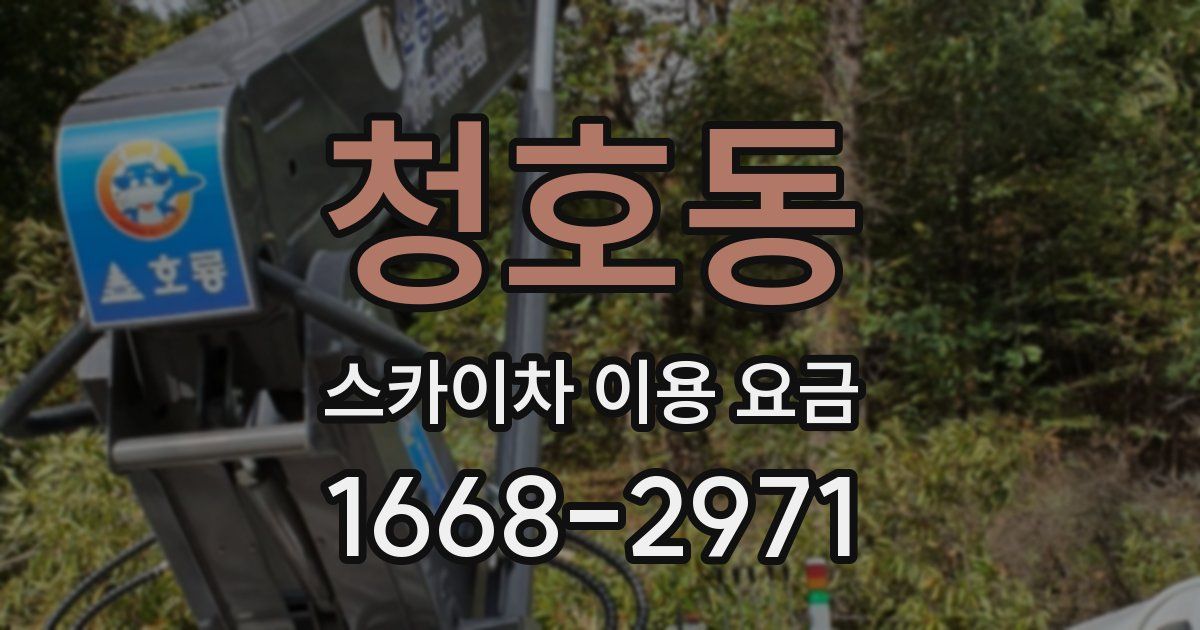 청호동 스카이차 이용 요금