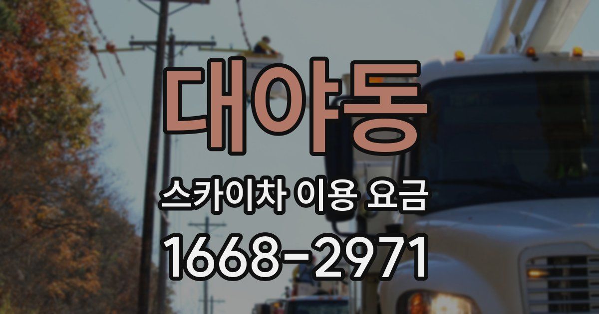 대야동 스카이차 이용 요금