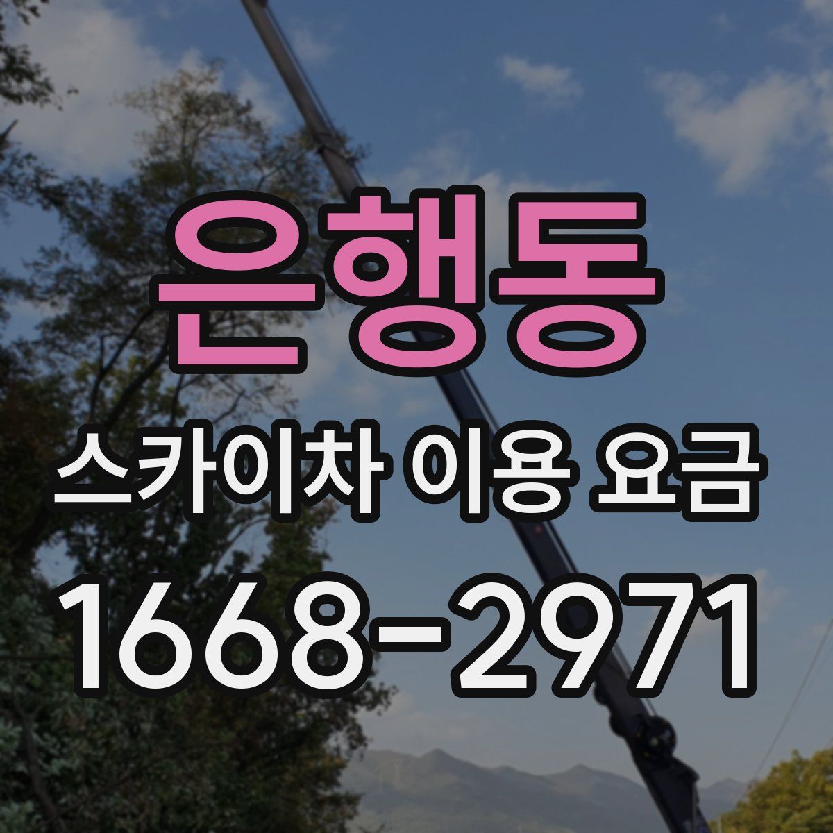 은행동 스카이차 이용 요금