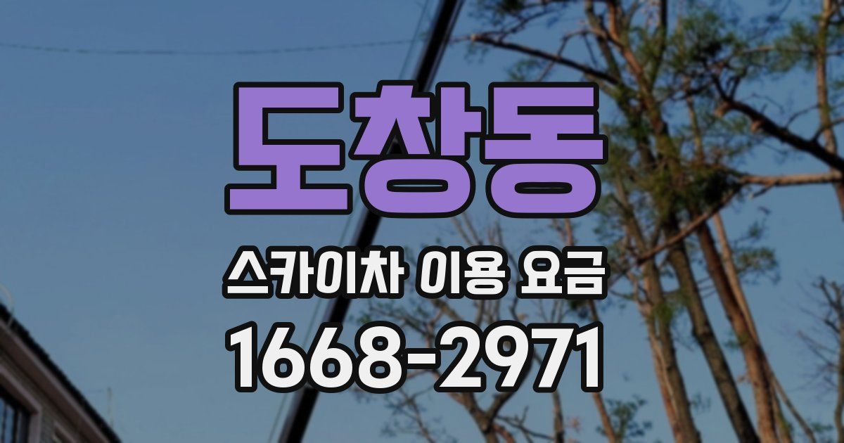 도창동 스카이차 이용 요금