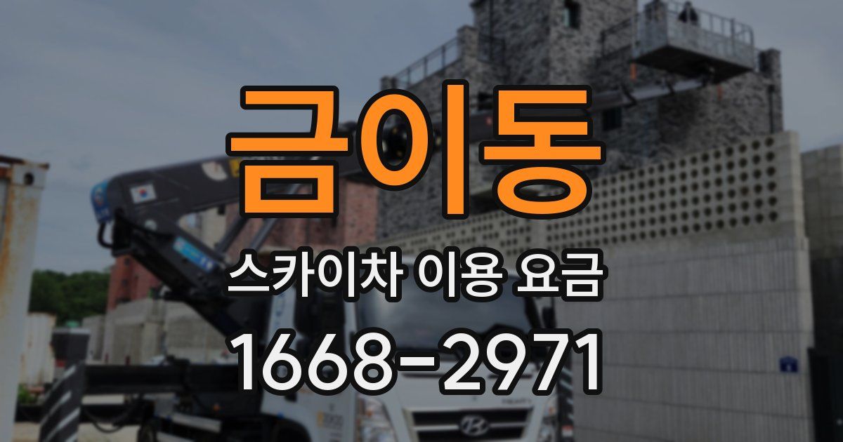 금이동 스카이차 이용 요금