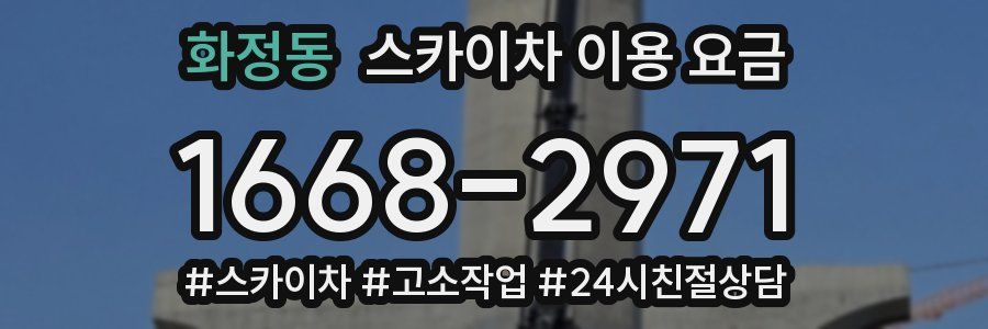 화정동 스카이차 이용 요금