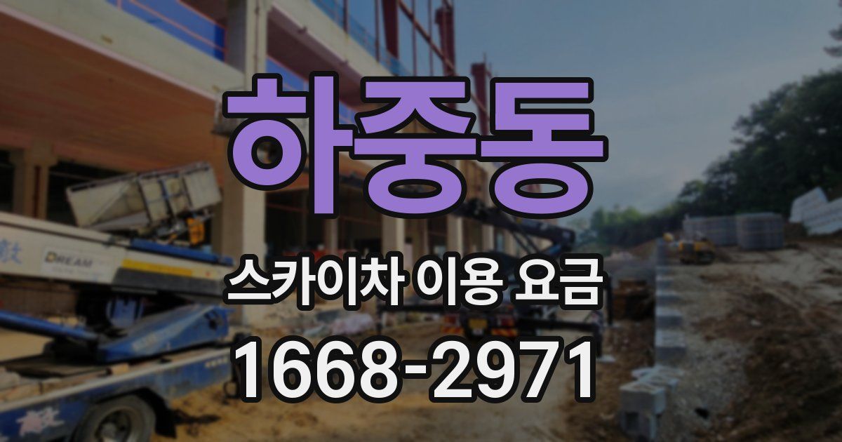 하중동 스카이차 이용 요금